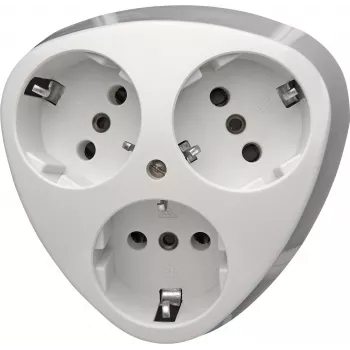 HEINRICH KOPP opbouw-Schuko-stopcontact, 3-voudig, arctisch wit 100502000