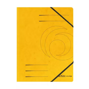 Herlitz easy orga A4 Elastomap met hoekelastieken, geel, 5 stuks