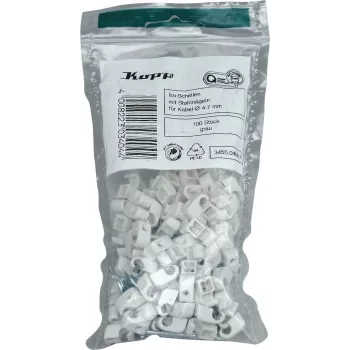 HEINRICH KOPP nagelbeugels kabelclips, bundel Ø 4-7 mm, grijs, 100 stuks 345504087