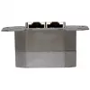 HEINRICH KOPP CAT6 netwerkdoos, 2 gescheiden RJ45-bussen, afgeschermd, inbouw, wit 920100183