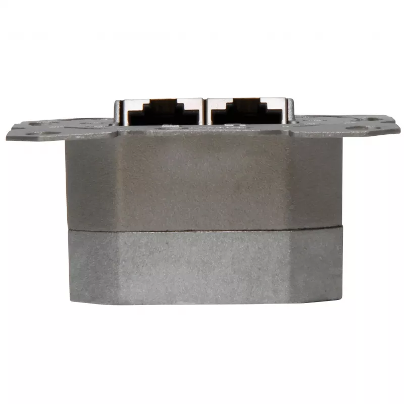 HEINRICH KOPP CAT6 netwerkdoos, 2 gescheiden RJ45-bussen, afgeschermd, inbouw, wit 920100183