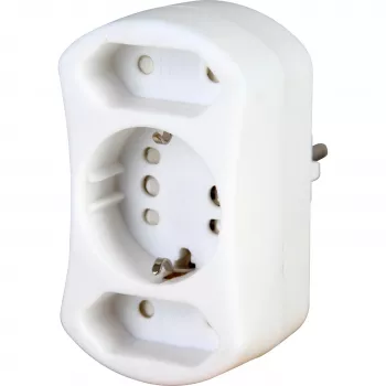 HEINRICH KOPP DUOversal Schuko-naar-Eurostekker-adapter, Type F naar Type C, 250 V, 2,5 A, wit 179602001