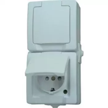 HEINRICH KOPP Paris Schuko stopcontact 1-voudig zuiver wit inbouw 16A 250V IP20 kinderveiligheid 136902009