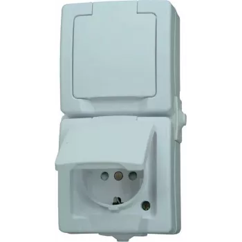 HEINRICH KOPP Paris Schuko stopcontact 1-voudig zuiver wit inbouw 16A 250V IP20 kinderveiligheid 136902009