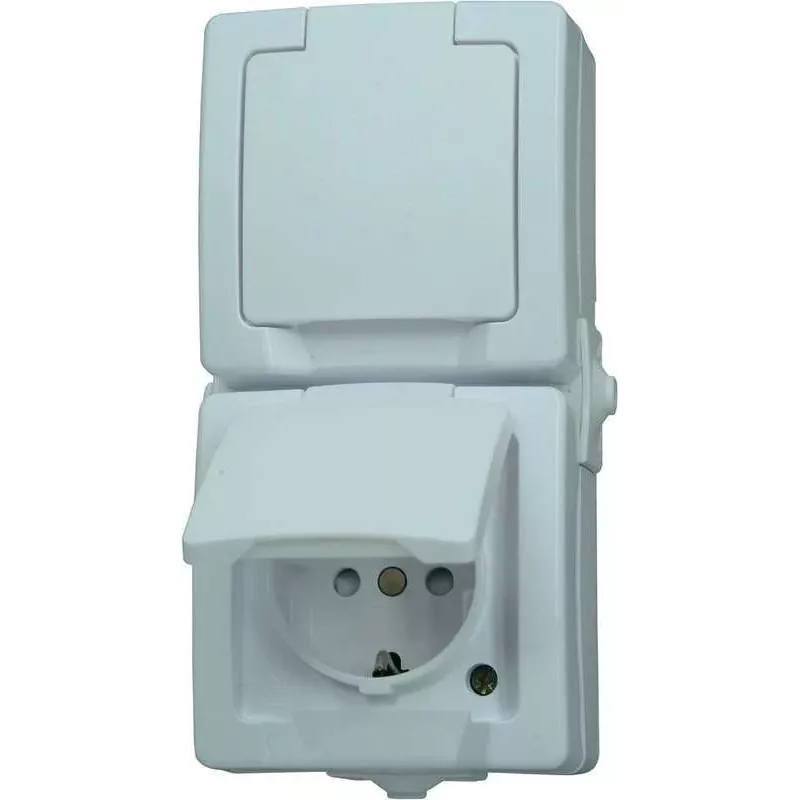 HEINRICH KOPP Paris Schuko stopcontact 1-voudig zuiver wit inbouw 16A 250V IP20 kinderveiligheid 136902009