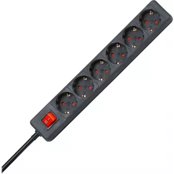 HEINRICH KOPP 6-voudige stekkerdoos, 1,4 m, zwart 120915006