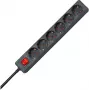 HEINRICH KOPP 6-voudige stekkerdoos, 1,4 m, zwart 120915006
