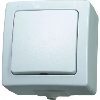 HEINRICH KOPP Paris polarwit inbouw lichtschakelaar 10A 250V AC wissel-/uitschakelaar met verlichtingsoptie 565702005