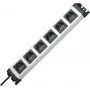 HEINRICH KOPP POWERversal 6-voudig Schuko stekkerdoos, grijs/zwart, 1,4 m kabel 226720018