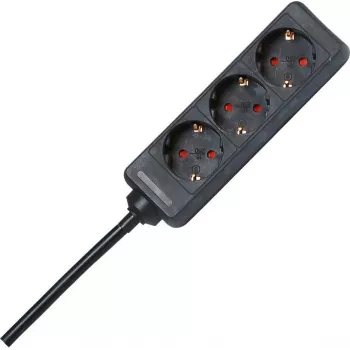 HEINRICH KOPP verlengsnoer, 3 stopcontacten, 1,4 m, zwart 128615005