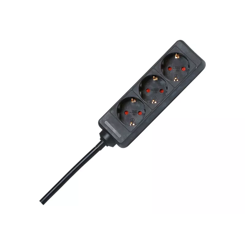 HEINRICH KOPP verlengsnoer, 3 stopcontacten, 1,4 m, zwart 128615005