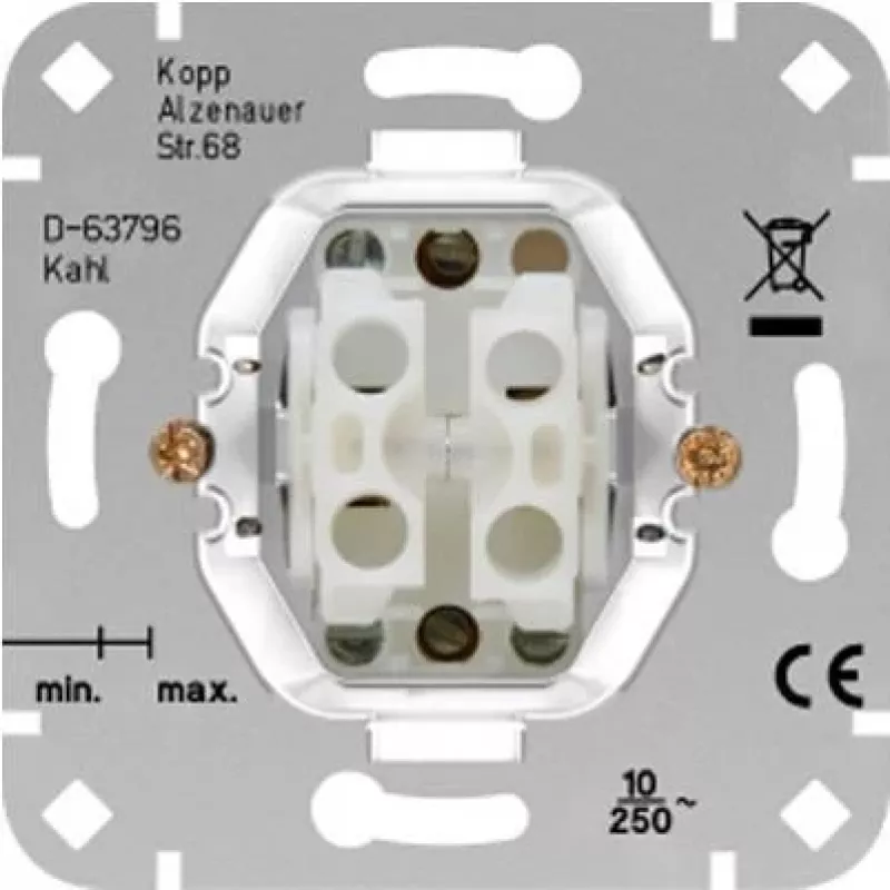 HEINRICH KOPP rolluikschakelaar-inzetstuk HK05/HK07 aluminium 250V 10A 504500004