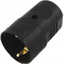 ACCESSORY geaarde koppeling kunststof zwart (3023620A) - schuko-koppeling, IP44, 16A, zwart