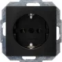 HEINRICH KOPP Paris wandcontactdoos-inzet, schuko, 16 A, 250 V, matzwart 923550080