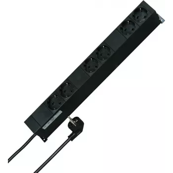 HEINRICH KOPP 19 inch Rack-stekkerdoos 6-voudig Schuko zwart 2m kabel 931615016