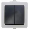 Kopp Paris wisselschakelaar-inzet, inbouw, 250 V AC, 10 A, thermoplast, zwart/grijs 565556008