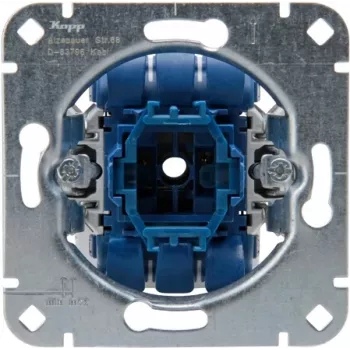 HEINRICH KOPP 507700003 inbouw-wisselschakelaar-inzet, aluminium, 250V, 10AX, IP20, schroefklemmen, afdekking en raam niet inbegrepen