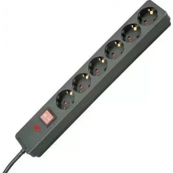 HEINRICH KOPP overspanningsbeveiliging stekkerdoos 6-voudig Schuko zwart 1,5 m kabel 224205012