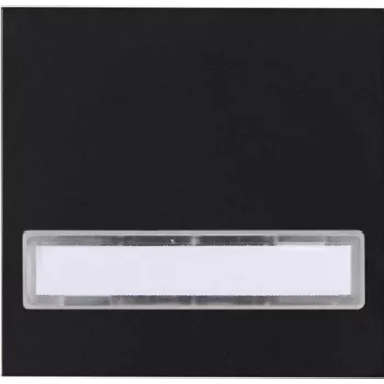 Kopp HK07 wipschakelaarafdekking met beschriftingsveld, matzwart (IP20) 492050002