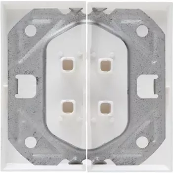 HEINRICH KOPP 490329007 inbouw dubbel Schuko-stopcontact met klepdeksel, IP44, wit