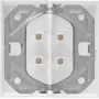 HEINRICH KOPP 490329007 inbouw dubbel Schuko-stopcontact met klepdeksel, IP44, wit