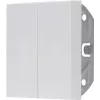 HEINRICH KOPP 490329007 inbouw dubbel Schuko-stopcontact met klepdeksel, IP44, wit