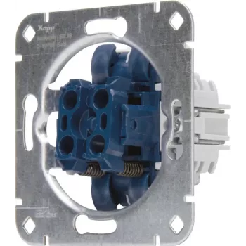 HEINRICH KOPP 507800006 inbouw dubbele taster inzet, 2x NO, 250V, 10AX, aluminium