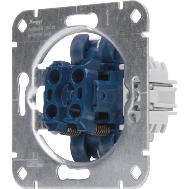 HEINRICH KOPP 507800006 inbouw dubbele taster inzet, 2x NO, 250V, 10AX, aluminium