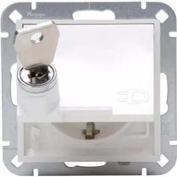HEINRICH KOPP stopcontact met randaarde en klepdeksel, opbouw, IP44, grijs, 1-voudig, 16 A, 250 V, Paris serie 951529001