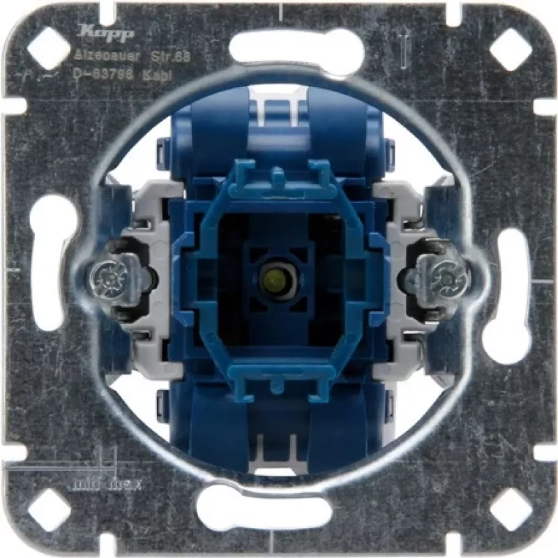 HEINRICH KOPP inbouw aan-/wisselschakelaar basis, 250V, 10AX, IP20, aluminium 508600001