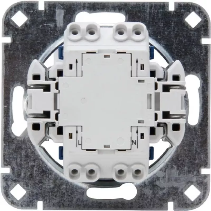 HEINRICH KOPP inbouw aan-/wisselschakelaar basis, 250V, 10AX, IP20, aluminium 508600001