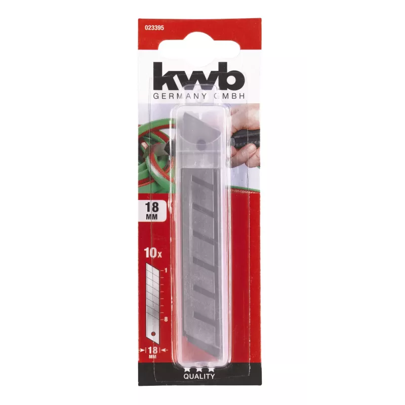 KWB 023395 afbreekmesjes 18 mm roestvrij staal, 10 stuks