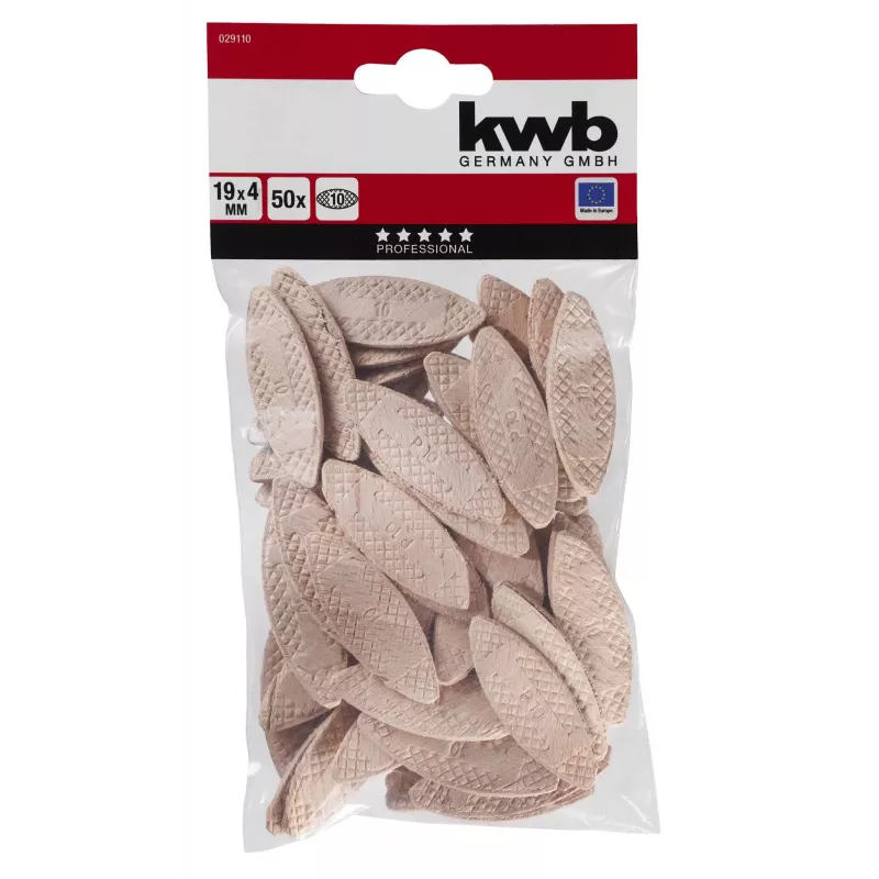 kwb houtdeuvels 10 mm, 50 stuks, beuken, geribbeld, DIN 68150 029110
