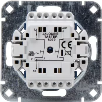HEINRICH KOPP 507900009 Inbouw jaloezie-/rolluikschakelaar, 250V, 10AX, IP20, aluminium