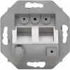 HEINRICH KOPP HK07 Keystone wandplaat met afdekking, IP44, 2-poorts, zwart 953850004