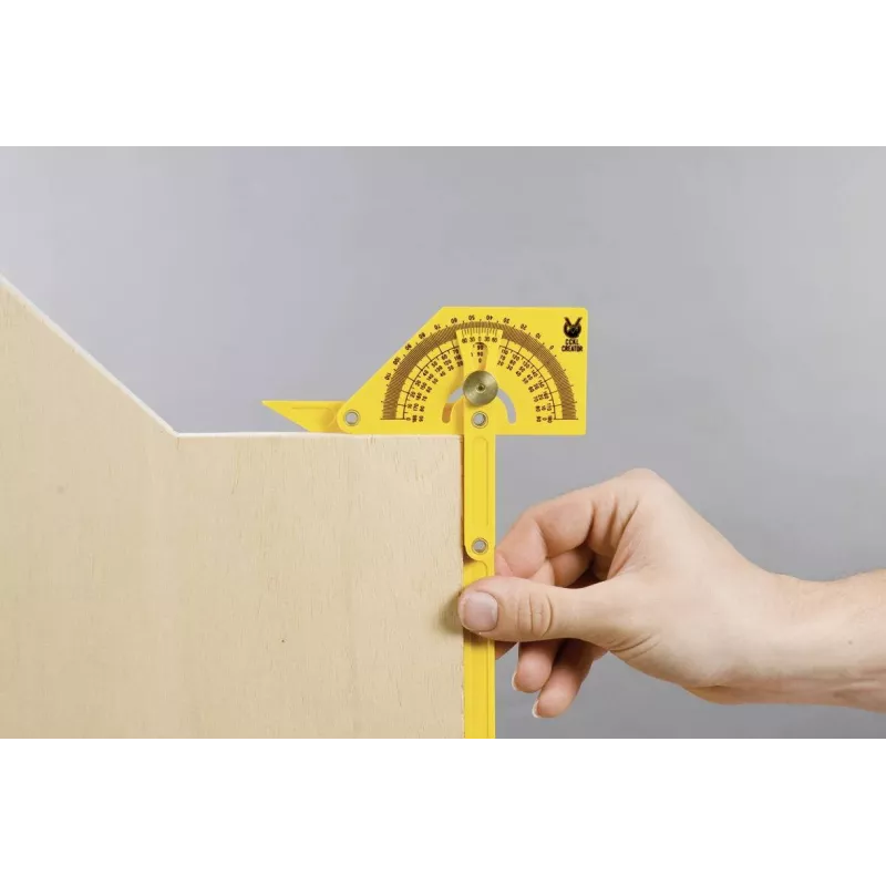 KWB 065800 Kunststof hoekmeter met vastzetschroef, 0-180°, 200 mm beenlengte