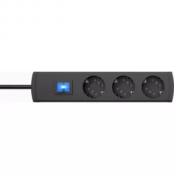 HEINRICH KOPP 233805009 6-voudig Schuko-verlengsnoer voor binnen, 1,4 m, zwart