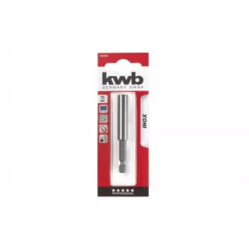 kwb INOX bithouder met RVS-huls, 1/4 inch, magnetisch, 60 mm 100100