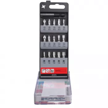 kwb 107420 16-delige schroevendraaier-bit-set met vasthoudfunctie, 25 mm, 1/4 inch zeskant