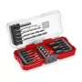 Einhell 1/4 inch (6,3 mm) dopsleutel- en bit-set, 18-delig, chroom-vanadiumstaal, magnetische bithouder, kunststofkoffer 108709