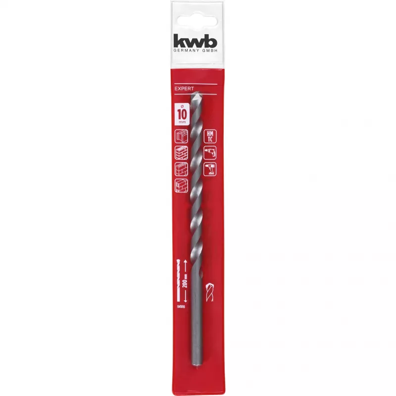 KWB 41010 steenboor spiraalboor 10 mm x 200 mm