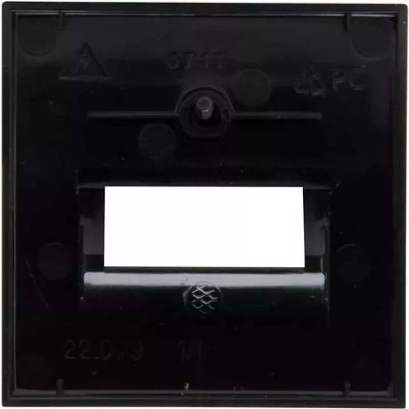 Kopp HK07-UAE afdekplaat, zwart mat, 1-module 371750005
