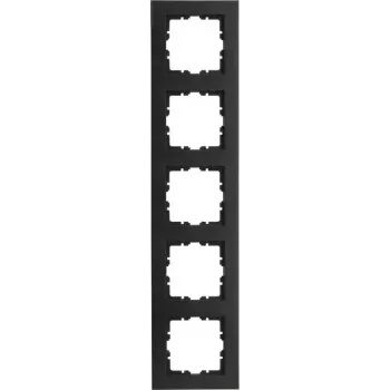 HEINRICH KOPP HK07 PURE afdekraam 5-voudig matzwart IP20 (407250000)