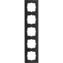 HEINRICH KOPP HK07 PURE afdekraam 5-voudig matzwart IP20 (407250000)
