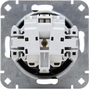 Kopp SCHUKO stopcontact met verhoogde aanraakbeveiliging, matzwart, HK07, 16 A, 250 V, inbouwmontage 940050000
