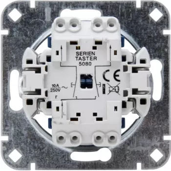 HEINRICH KOPP 508000003 inbouw-serietaster-inzetstuk, 250V, 10AX, IP20, aluminium