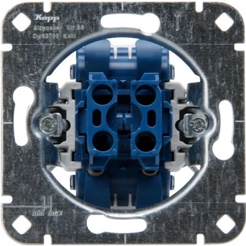 HEINRICH KOPP 508000003 inbouw-serietaster-inzetstuk, 250V, 10AX, IP20, aluminium