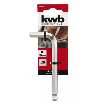 kwb inbussleutelset 9-delig kogelkop metrisch chroom-vanadiumstaal DIN 911 147499