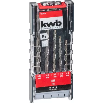 kwb 109140 hamerborenset met hardmetaalpunten, 5-delig, 4-10 mm