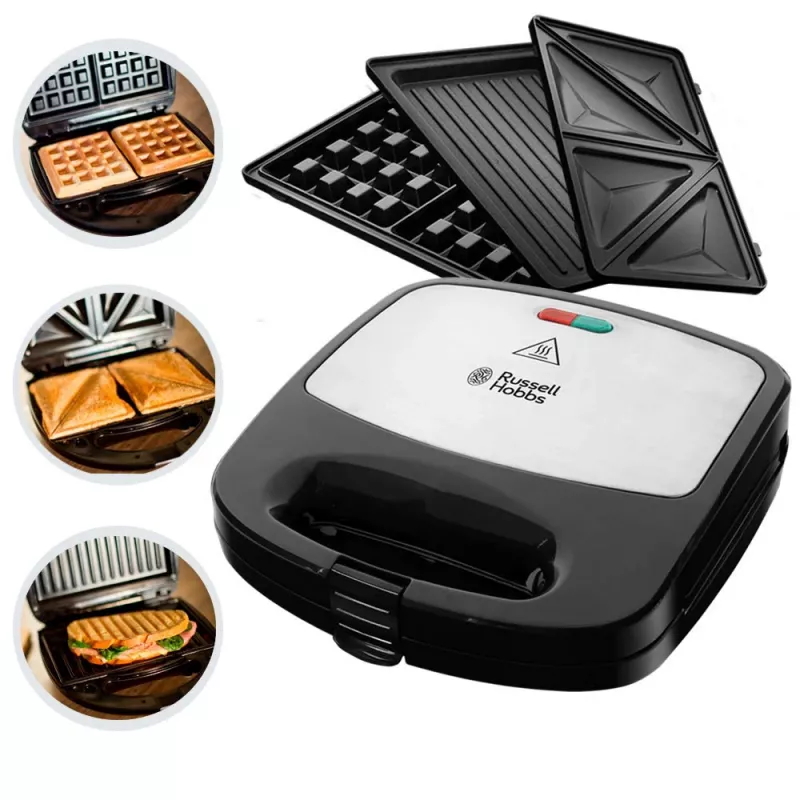 Russell Hobbs Creations 3-in-1 sandwichmaker, zwart/rvs